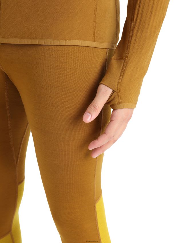 הַלבָּשָׁה Icebreaker ז'קט עם שרוולים ארוכים עם רוכסן מרינו אמיתי פליס צפורן גברים 42N8VN390