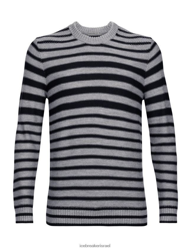 הַלבָּשָׁה Icebreaker סוודר נקודת ציון של מרינו חצות חיל הים/אברש אבן חצץ גברים 42N8VN392