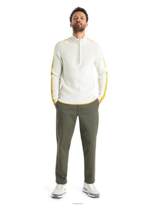 הַלבָּשָׁה Icebreaker סוודר מרינו לודג' עם שרוול ארוך חצי רוכסן אקרו אברש/זהב שקט גברים 42N8VN405
