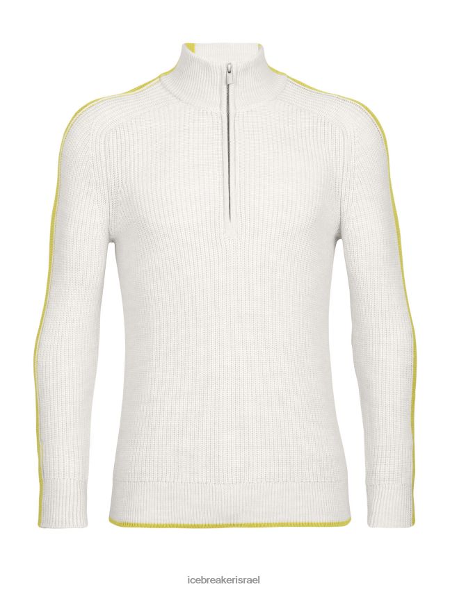 הַלבָּשָׁה Icebreaker סוודר מרינו לודג' עם שרוול ארוך חצי רוכסן אקרו אברש/זהב שקט גברים 42N8VN405