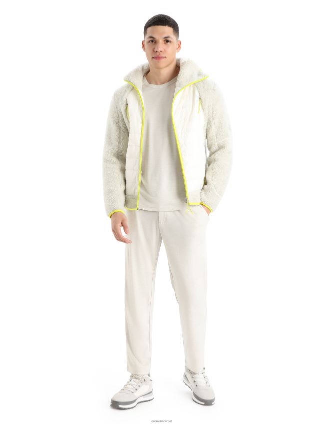 הַלבָּשָׁה Icebreaker קפוצ'ון עם רוכסן עם שרוול ארוך אקרו אברש/שלג גברים 42N8VN415