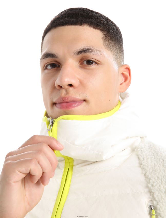 הַלבָּשָׁה Icebreaker קפוצ'ון עם רוכסן עם שרוול ארוך אקרו אברש/שלג גברים 42N8VN415