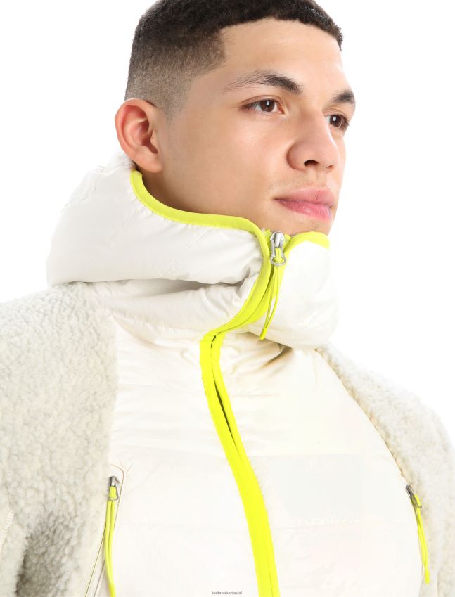 הַלבָּשָׁה Icebreaker קפוצ'ון עם רוכסן עם שרוול ארוך אקרו אברש/שלג גברים 42N8VN415