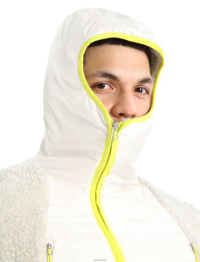 הַלבָּשָׁה Icebreaker קפוצ'ון עם רוכסן עם שרוול ארוך אקרו אברש/שלג גברים 42N8VN415