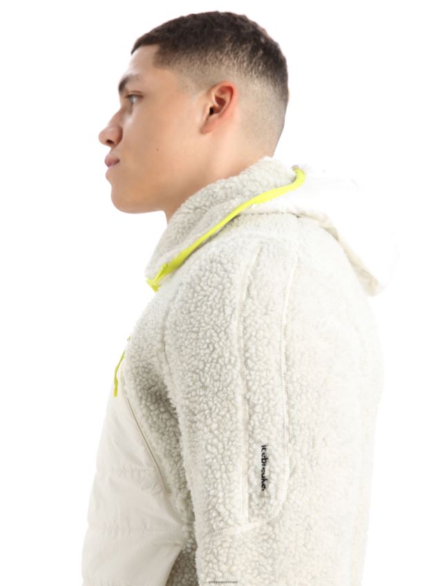 הַלבָּשָׁה Icebreaker קפוצ'ון עם רוכסן עם שרוול ארוך אקרו אברש/שלג גברים 42N8VN415