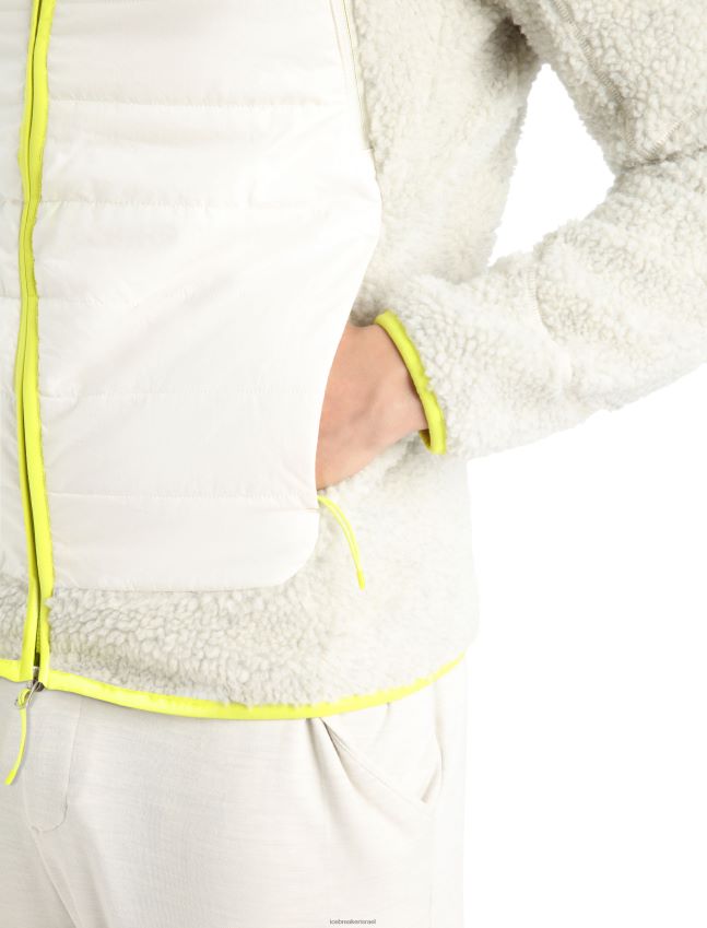 הַלבָּשָׁה Icebreaker קפוצ'ון עם רוכסן עם שרוול ארוך אקרו אברש/שלג גברים 42N8VN415