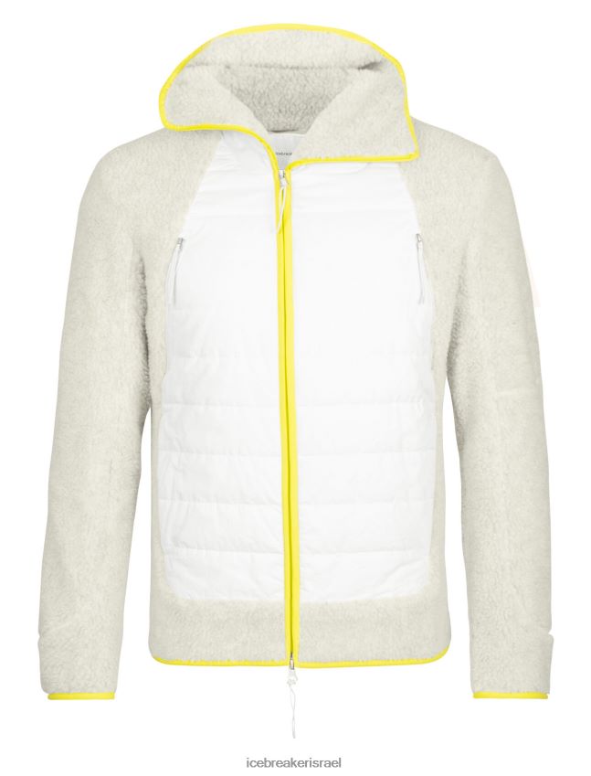 הַלבָּשָׁה Icebreaker קפוצ'ון עם רוכסן עם שרוול ארוך אקרו אברש/שלג גברים 42N8VN415