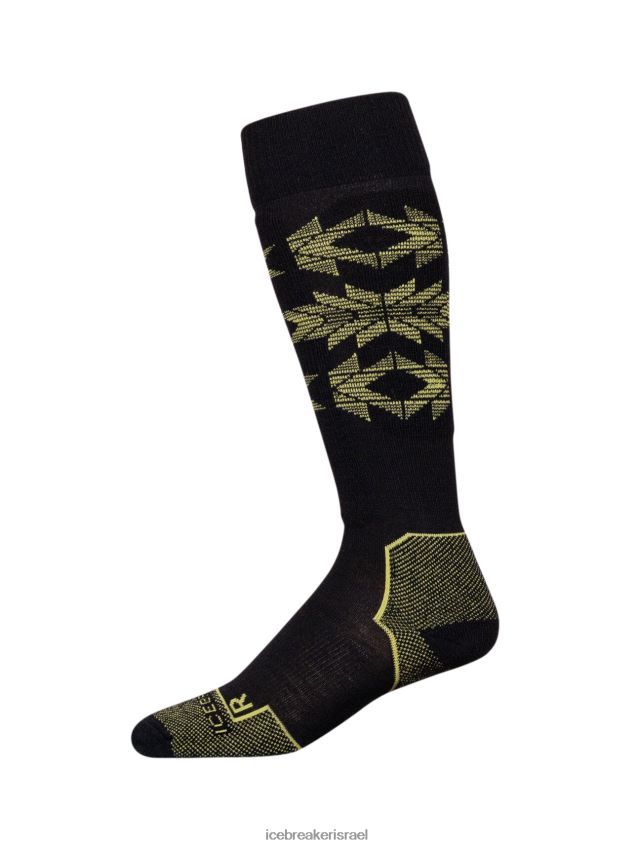 אביזרים Icebreaker מרינו סקי+ קל מעל גרבי השוק מורשת הסקי שחור / ברק גברים 42N8VN457