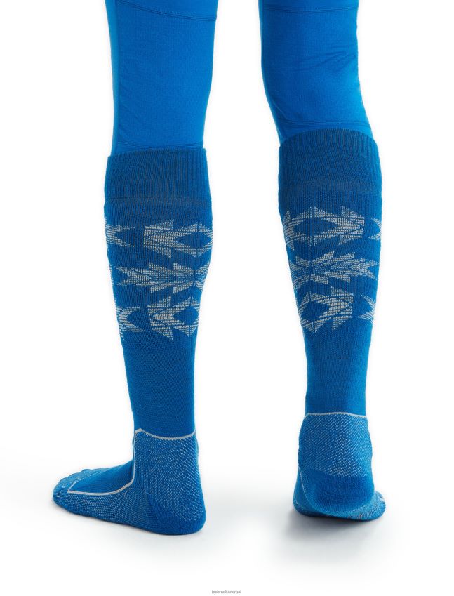 אביזרים Icebreaker מרינו סקי+ קל מעל גרבי השוק מורשת הסקי לזוריט/שלג גברים 42N8VN458