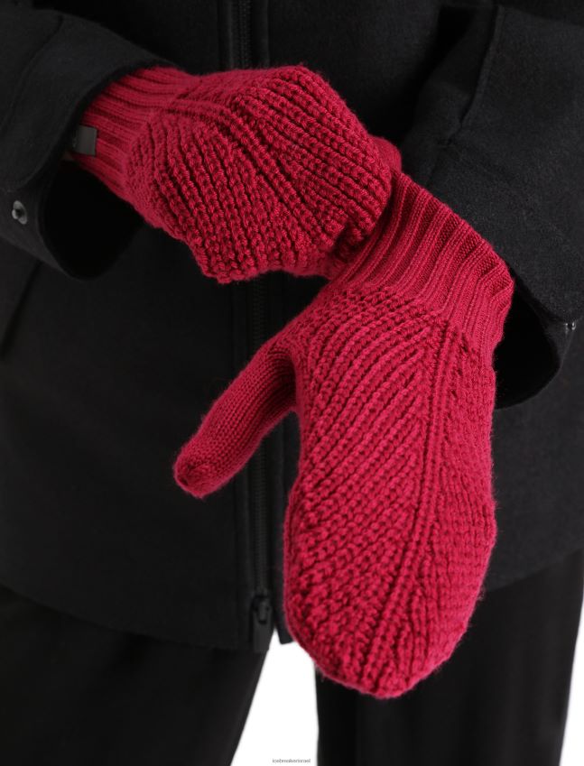 אביזרים Icebreaker כפפות נקודת ציון מרינו דובדבן/אספרסו לִשְׁנֵי הַמִינִים 42N8VN470