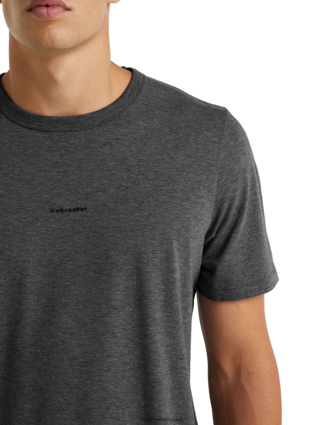 הַלבָּשָׁה Icebreaker חולצת טריקו מרינו מרכזית עם שרוולים קצרים אברש גריט גברים 42N8VN493