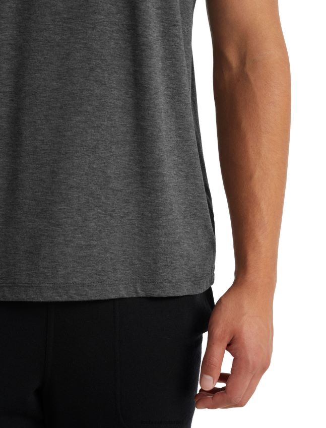 הַלבָּשָׁה Icebreaker חולצת טריקו מרינו מרכזית עם שרוולים קצרים אברש גריט גברים 42N8VN493