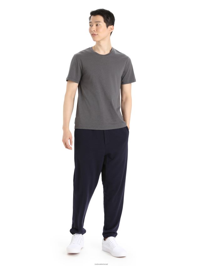 הַלבָּשָׁה Icebreaker טי שירט קלאסית מרינו מרכזית עם שרוולים קצרים מוּנסוֹן גברים 42N8VN49