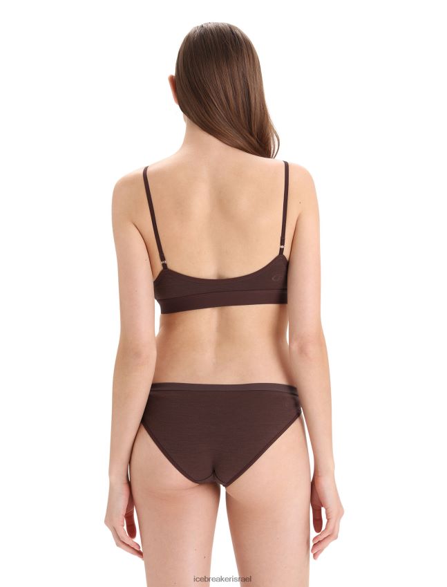 הַלבָּשָׁה Icebreaker חזייה מרופדת צפירת מרינו חוּם אֲדַמדַם נשים 42N8VN512