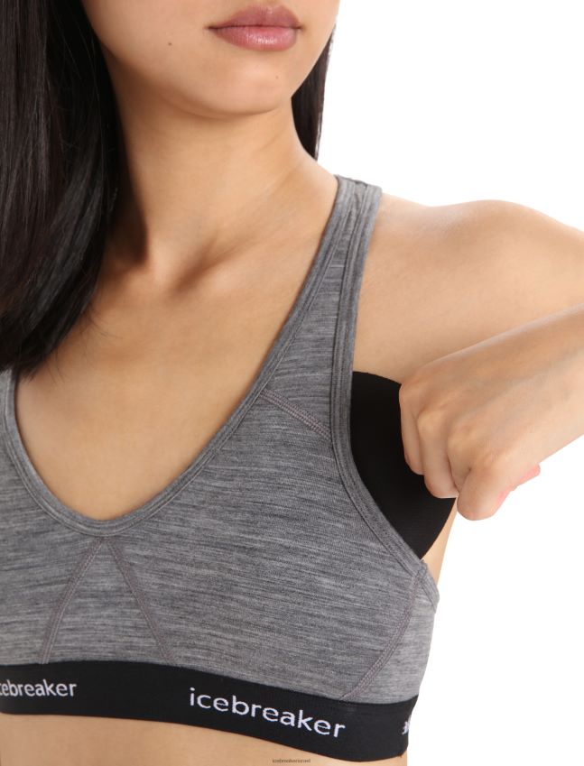 הַלבָּשָׁה Icebreaker חזיית מרינו ספרייט רייסרבק אברש גריט נשים 42N8VN524