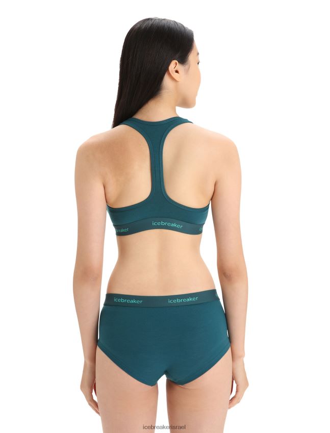 הַלבָּשָׁה Icebreaker חזיית מרינו ספרייט רייסרבק תהילה ירוקה נשים 42N8VN525