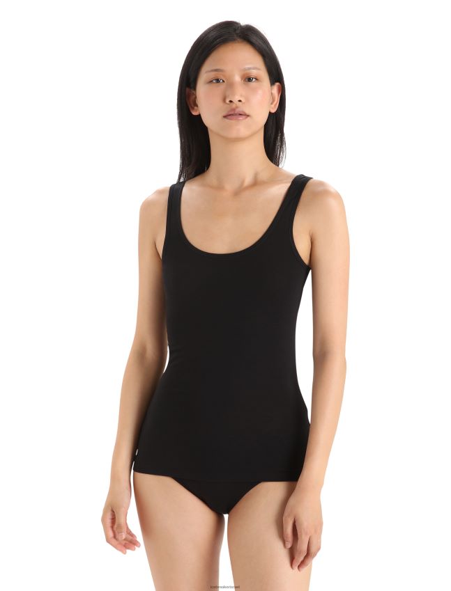 הַלבָּשָׁה Icebreaker גופיית מרינו סירנה שָׁחוֹר נשים 42N8VN528