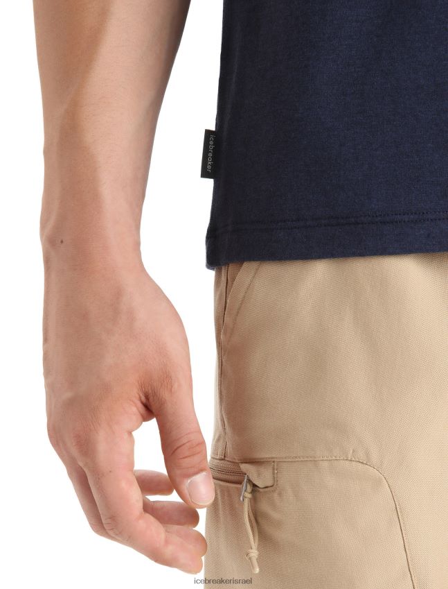 הַלבָּשָׁה Icebreaker סיפור חולצת טריקו עם שרוולים קצרים מרינו מרכזי צי חצות גברים 42N8VN52