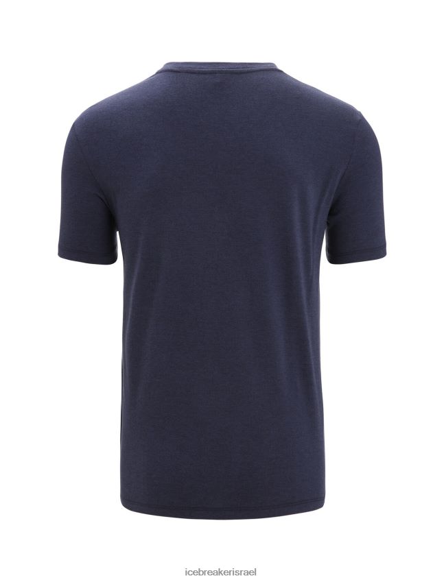 הַלבָּשָׁה Icebreaker סיפור חולצת טריקו עם שרוולים קצרים מרינו מרכזי צי חצות גברים 42N8VN52