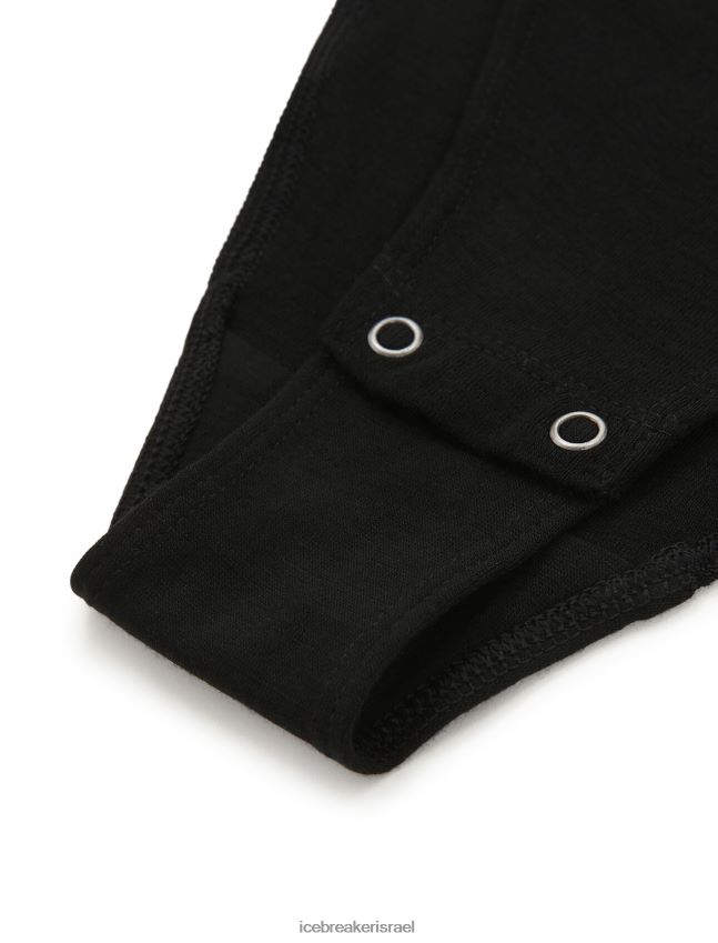 הַלבָּשָׁה Icebreaker בגד גוף מרינו קווינס עם שרוול ארוך גבוה שָׁחוֹר נשים 42N8VN543