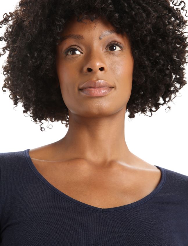 הַלבָּשָׁה Icebreaker מרינו סירנה חולצה מתוקה עם שרוול ארוך צי חצות נשים 42N8VN552