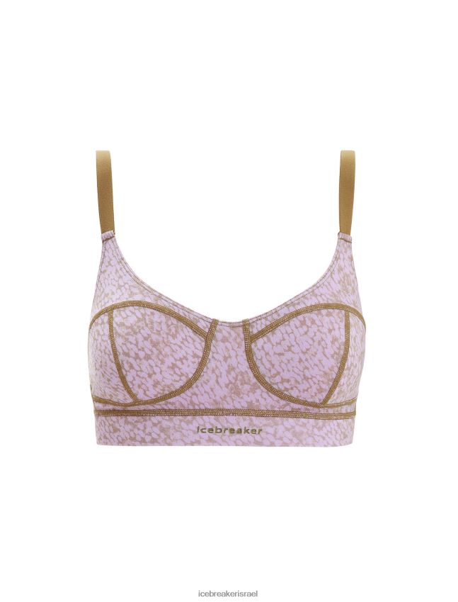 הַלבָּשָׁה Icebreaker חזיית אבזם מרינו קווינס אצות / אובך סגול נשים 42N8VN554