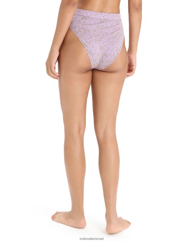 הַלבָּשָׁה Icebreaker תחתון בגזרה גבוהה של מרינו קווינס אצות / אובך סגול נשים 42N8VN556
