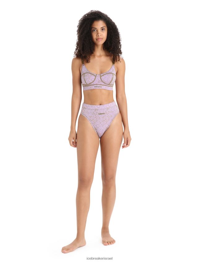 הַלבָּשָׁה Icebreaker תחתון בגזרה גבוהה של מרינו קווינס אצות / אובך סגול נשים 42N8VN556