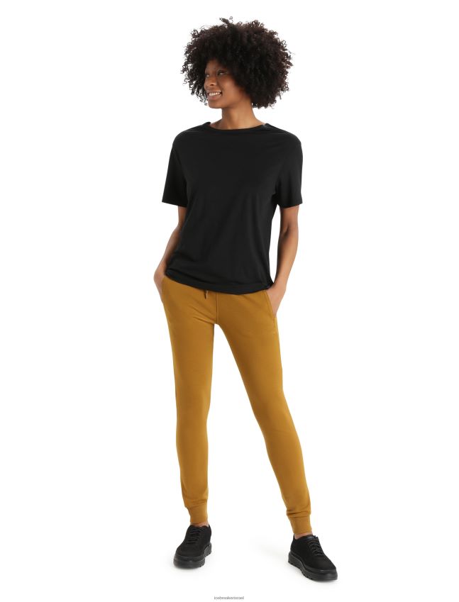 הַלבָּשָׁה Icebreaker חולצת טריקו עם שרוול קצר שָׁחוֹר נשים 42N8VN624