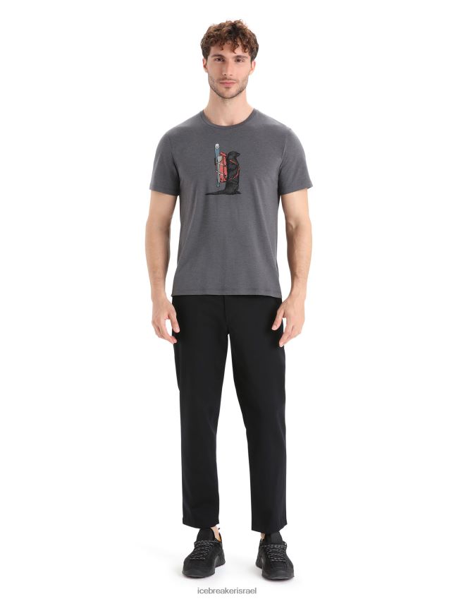 הַלבָּשָׁה Icebreaker מרינו מרכזי קלאסי חולצת טריקו עם שרוולים קצרים משוט לוטרה מוּנסוֹן גברים 42N8VN62