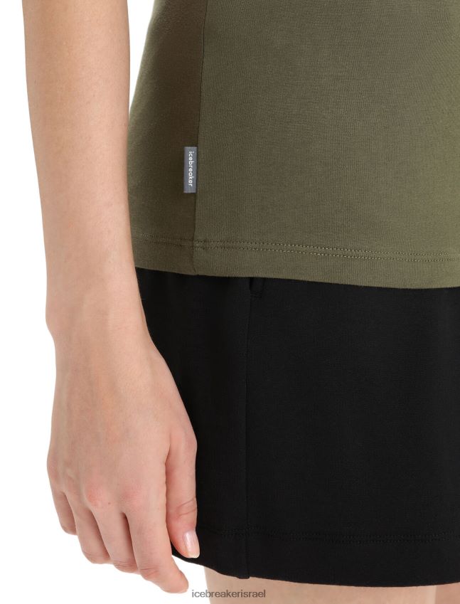 הַלבָּשָׁה Icebreaker חולצת טי שרוול קצר מכותנה טנסל לודן נשים 42N8VN642