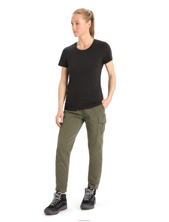 הַלבָּשָׁה Icebreaker טי שירט קלאסית מרינו מרכזית עם שרוולים קצרים שָׁחוֹר נשים 42N8VN651