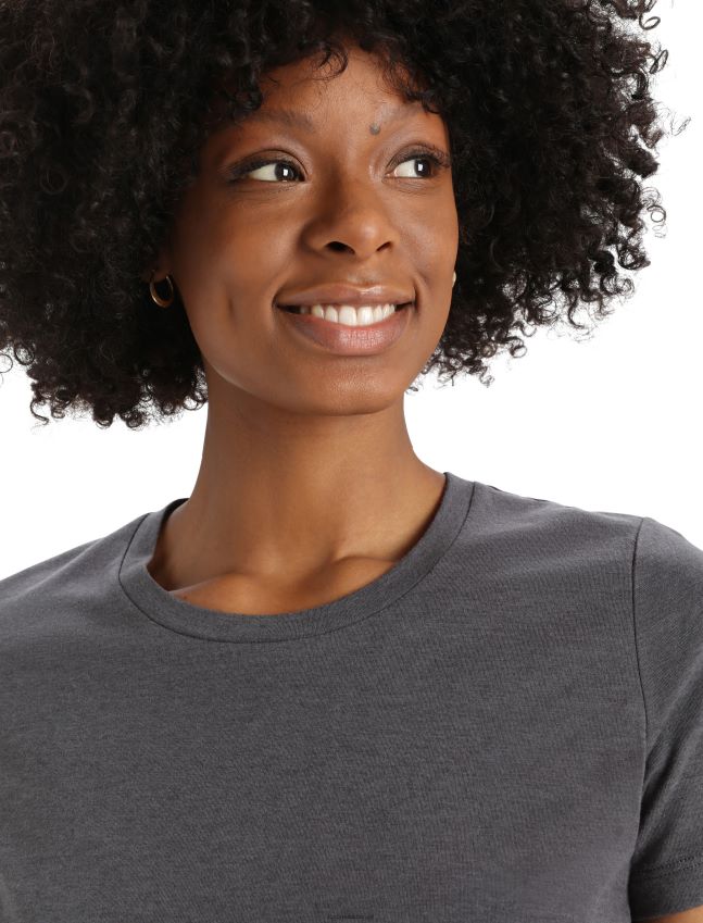 הַלבָּשָׁה Icebreaker טי שירט קלאסית מרינו מרכזית עם שרוולים קצרים מוּנסוֹן נשים 42N8VN652