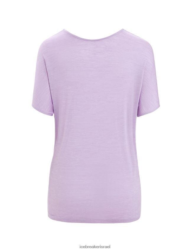 הַלבָּשָׁה Icebreaker טופ מרינו דריידן עם שרוולים קצרים הפיכים מבט סגול נשים 42N8VN676