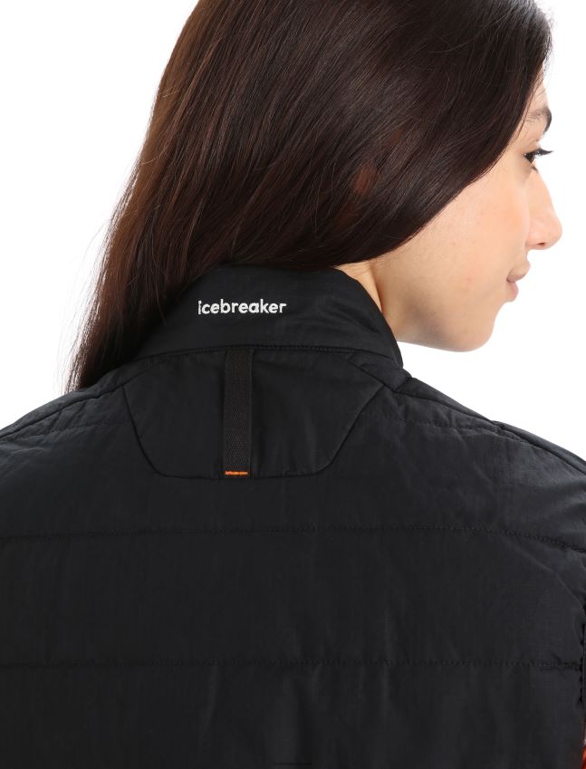 הַלבָּשָׁה Icebreaker אפוד מרינולופט אברש שחור/סילון נשים 42N8VN681