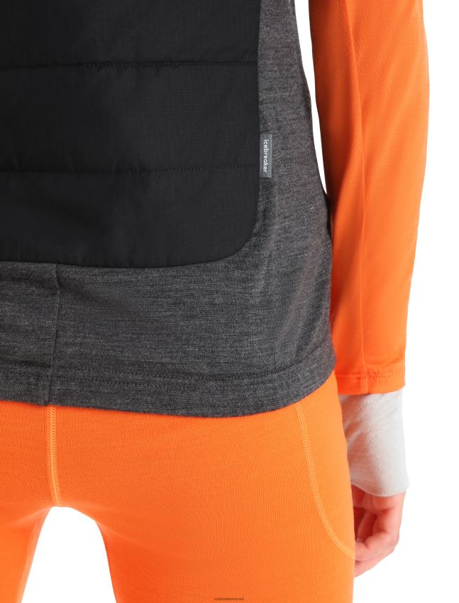 הַלבָּשָׁה Icebreaker אפוד מרינולופט אברש שחור/סילון נשים 42N8VN681