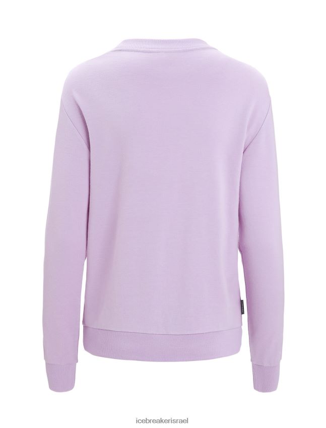 הַלבָּשָׁה Icebreaker סווטשירט מרינו קראש עם שרוולים ארוכים מבט סגול נשים 42N8VN708