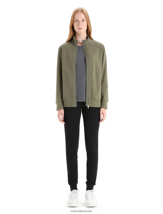 הַלבָּשָׁה Icebreaker סווטשירט מרינו סנטרל קלאסי עם שרוולים ארוכים עם רוכסן לודן נשים 42N8VN709