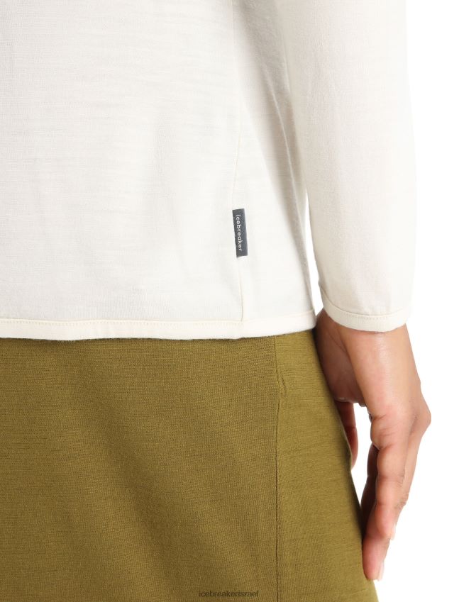 הַלבָּשָׁה Icebreaker קפוצ'ון עם רוכסן שרוולים ארוכים גִיר נשים 42N8VN717