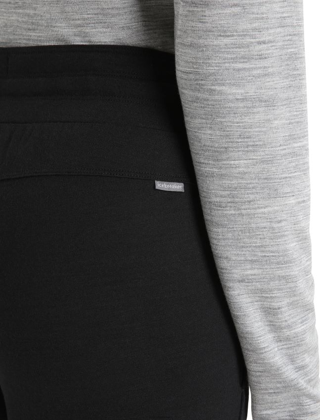 הַלבָּשָׁה Icebreaker מכנסי מרינו קראש שָׁחוֹר נשים 42N8VN731