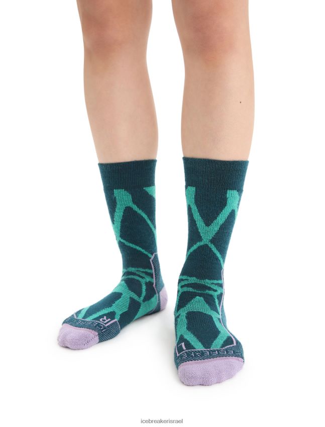 אביזרים Icebreaker טיול מרינו+ גרבי צוות בינוניות נופים שבור תהילה רעננה/ירוקה נשים 42N8VN774