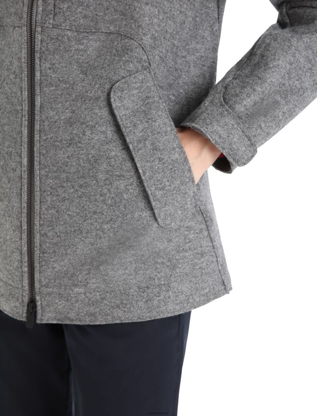 הַלבָּשָׁה Icebreaker ז'קט קפוצ'ון מרינו לבד אברש גריט נשים 42N8VN815