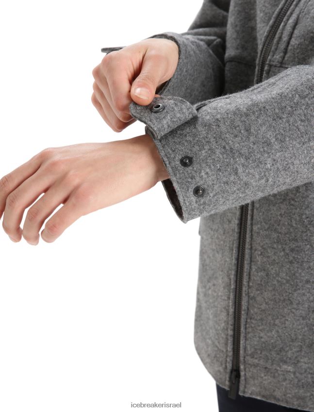 הַלבָּשָׁה Icebreaker ז'קט קפוצ'ון מרינו לבד אברש גריט נשים 42N8VN815