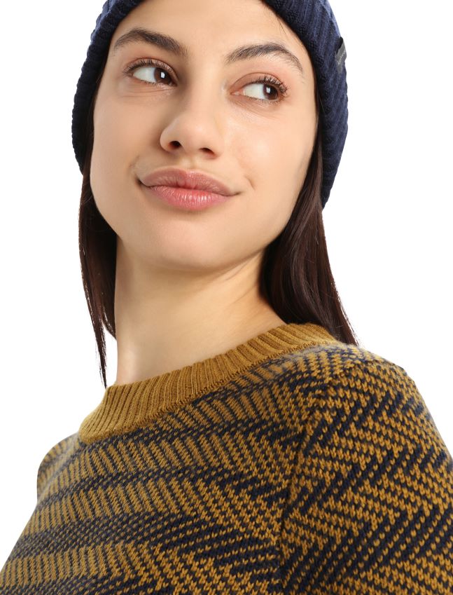 הַלבָּשָׁה Icebreaker סוודר נקודת ציון של מרינו ציפורן/צי חצות נשים 42N8VN823