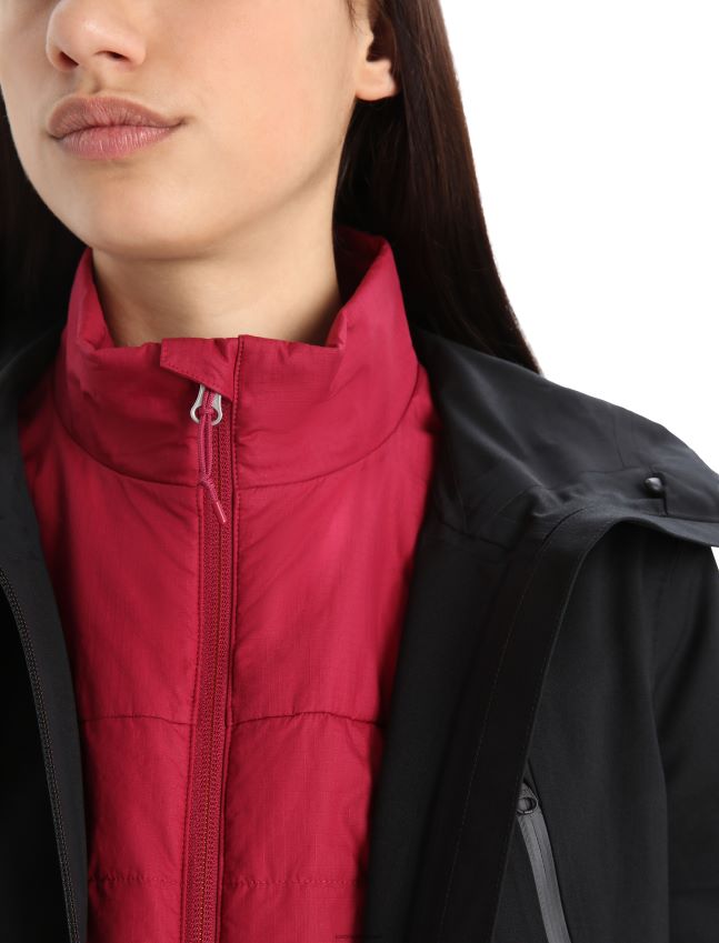 הַלבָּשָׁה Icebreaker ז'קט מרינולופט דובדבן נשים 42N8VN841