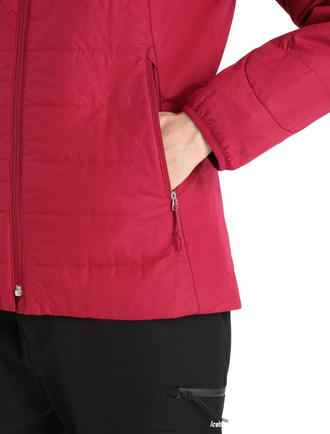 הַלבָּשָׁה Icebreaker ז'קט מרינולופט דובדבן נשים 42N8VN841