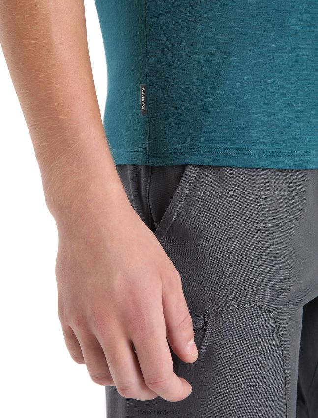 הַלבָּשָׁה Icebreaker טופ מרינו עם שרוולים קצרים תהילה ירוקה גברים 42N8VN86