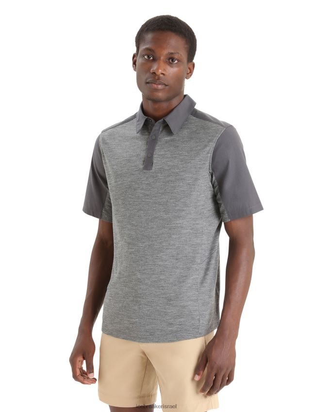 הַלבָּשָׁה Icebreaker טופ מרינו עם שרוולים קצרים אברש מונסון/אברש גברים 42N8VN87