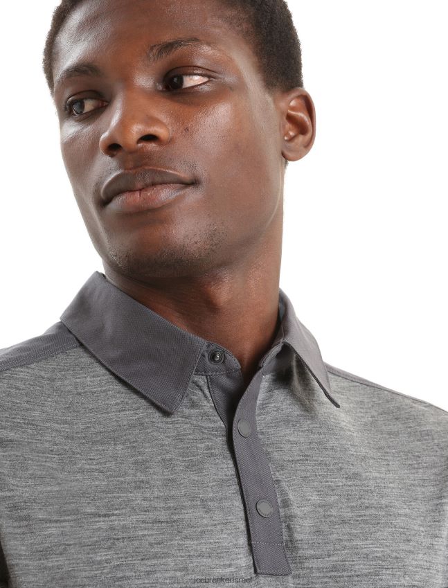 הַלבָּשָׁה Icebreaker טופ מרינו עם שרוולים קצרים אברש מונסון/אברש גברים 42N8VN87