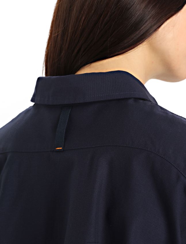 הַלבָּשָׁה Icebreaker חולצת מרינו ברלין עם שרוולים ארוכים צי חצות נשים 42N8VN887